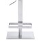 Armen Living Legacy Adjustable Height Swivel Off-White Faux Leather and Brushed Stainless Steel Bar Stool LCLGSWBABSWH - alternate 2